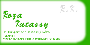 roza kutassy business card
