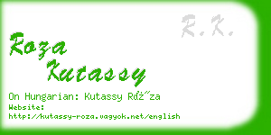 roza kutassy business card